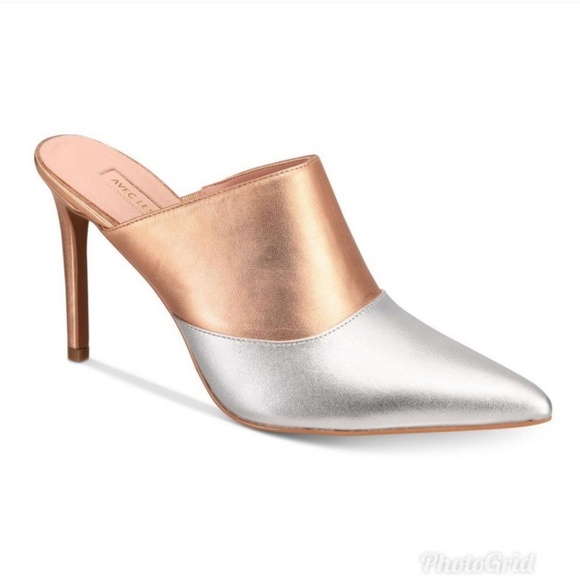 AVEC LES FILLES JOELLE METALLIC HEEL MULES - Picture 3 of 5